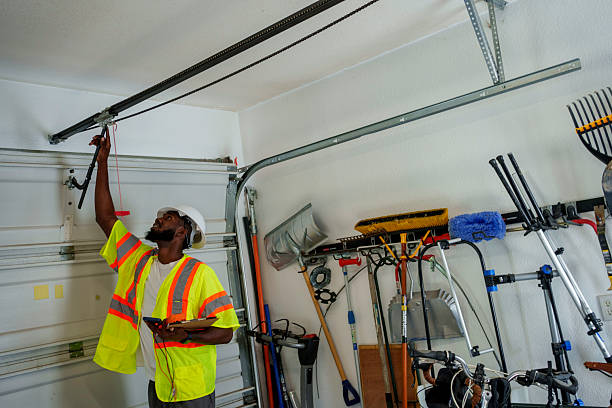 Professional Garage Door Panel Replacement technician working in Lusk, WY